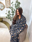 Birdie Indigo Wild Leopard Blanket