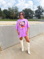 Dolly Queen Graphic Tee on Neon Violet *final sale*