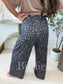PREORDER Birdie Stretchy Lounge Pants in Indigo Wild Leopard