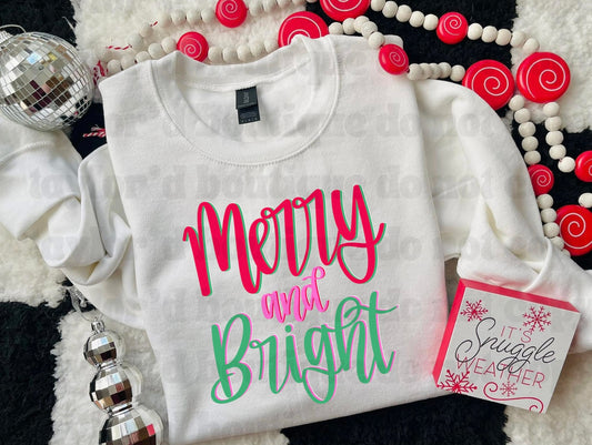 Colorful Merry & Bright Crew/ Tee