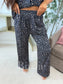 PREORDER Birdie Short Sleeve PJ Set in Indigo Wild Leopard (Sold as Set)