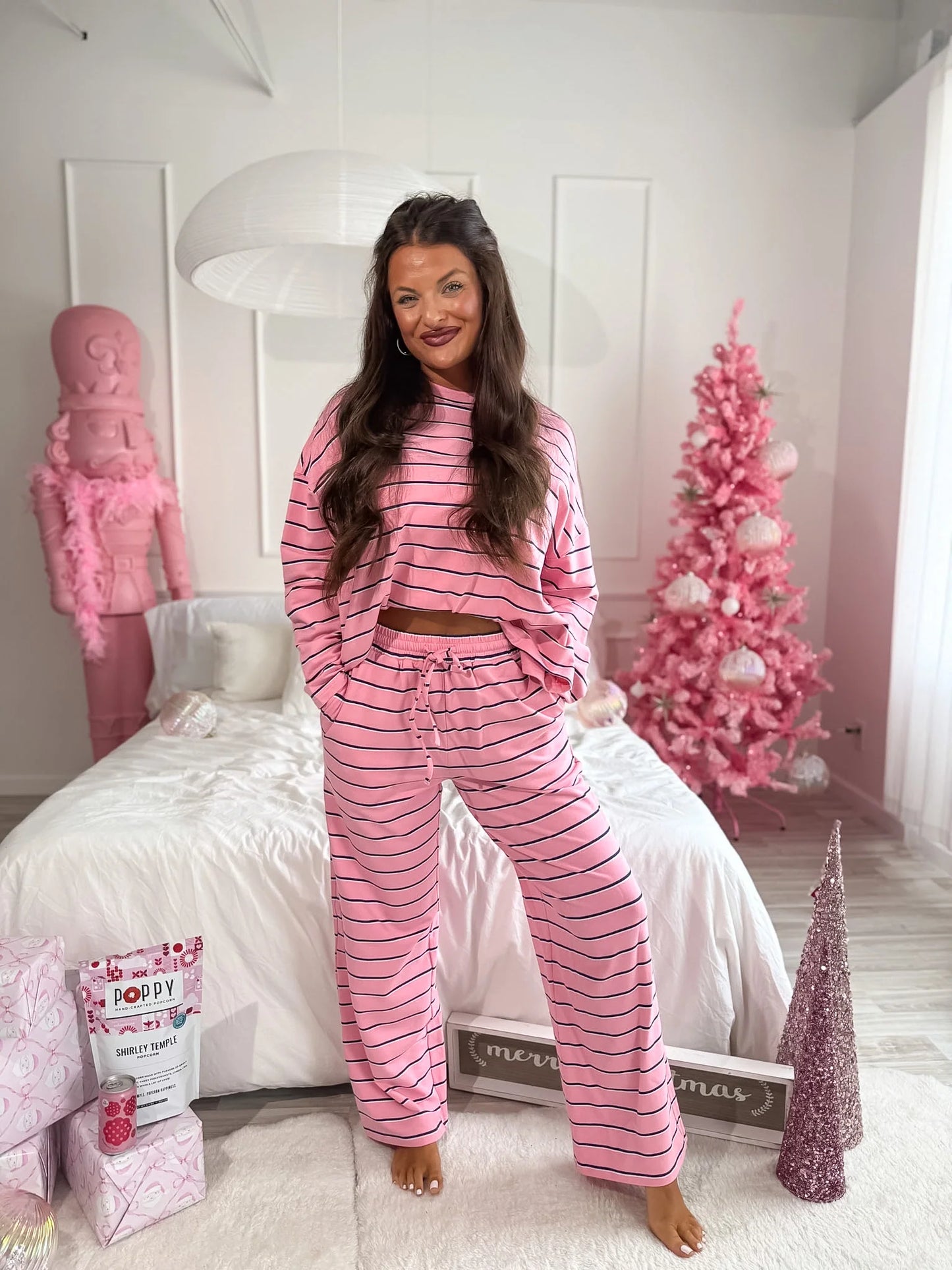 PREORDER Birdie Sunday Ease Set in Snowberry Stripe (Sold as Set)