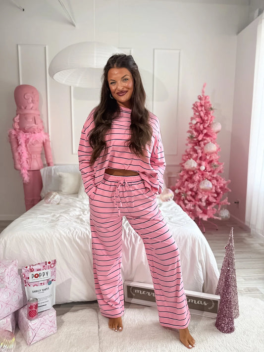 PREORDER Birdie Sunday Ease Set in Snowberry Stripe (Sold as Set)