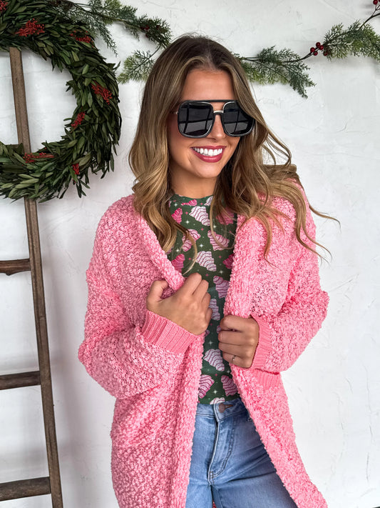 PRE-ORDER Poppy Knit Popcorn Cardigan