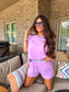 PREORDER Birdie Tee Boxer Set in Orchid Bloom (Sold as Set)