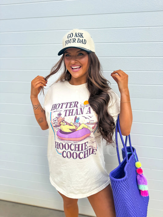 Hotter Than A Hoochie Graphic Tee on Ivory