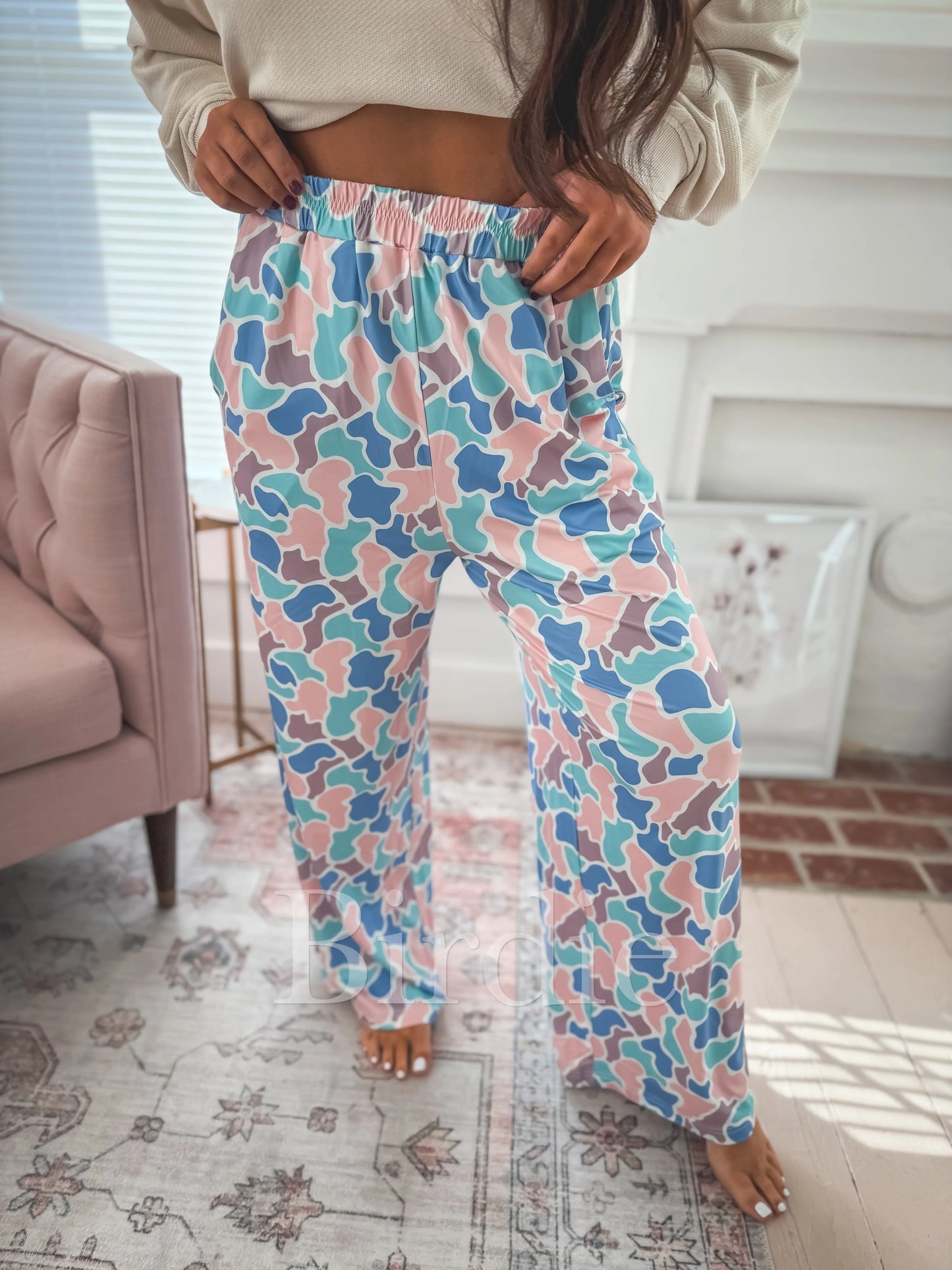 Birdie Spring Duck Camo Stretchy Cozy Pants