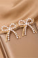 LDC Pearl Embellished Alloy Bow Knot Stud Earrings