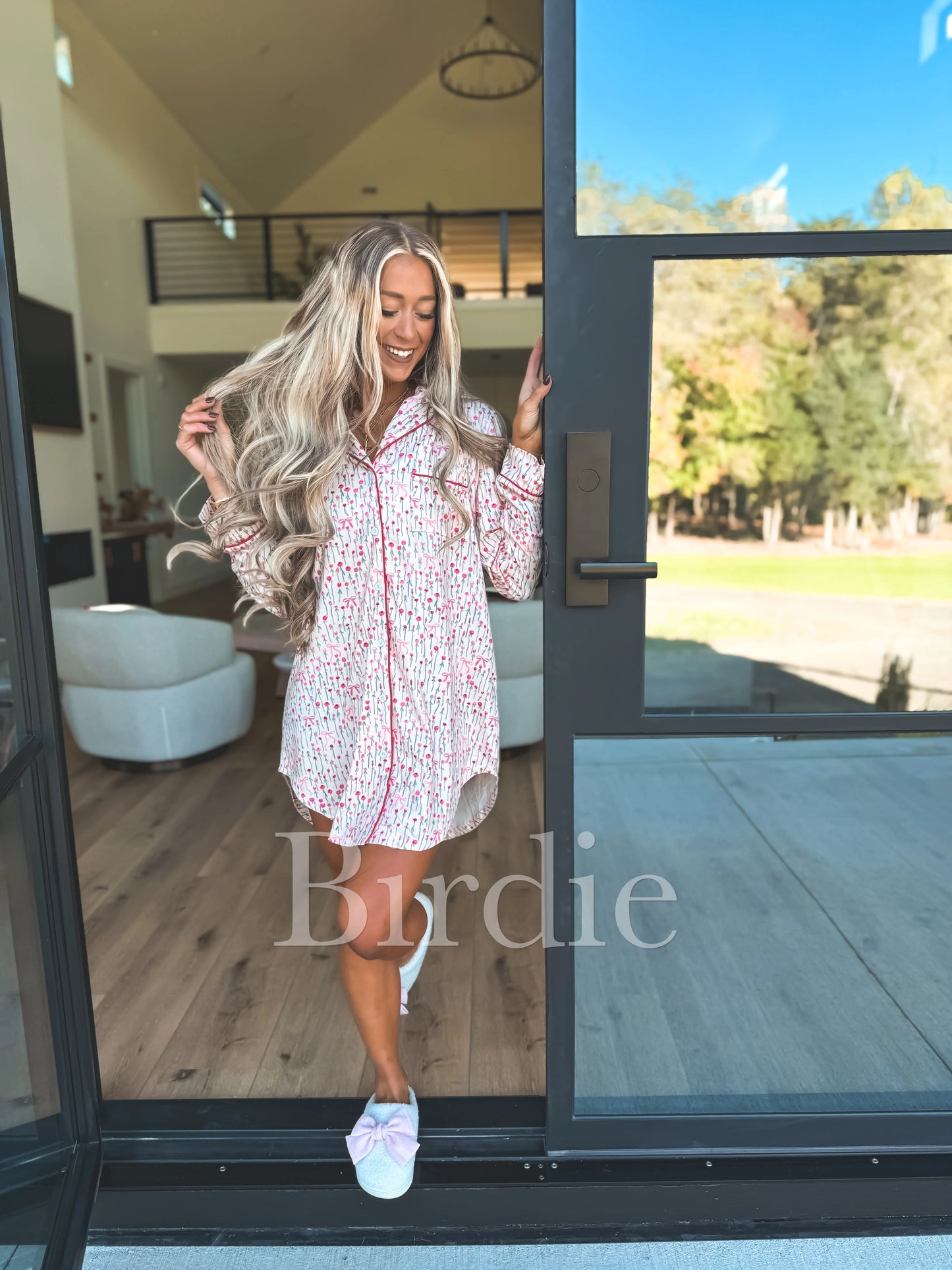 Birdie Sleep Dress in Spring Flowers