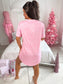 PREORDER Birdie Slumber Dress in Purrfectly Pink