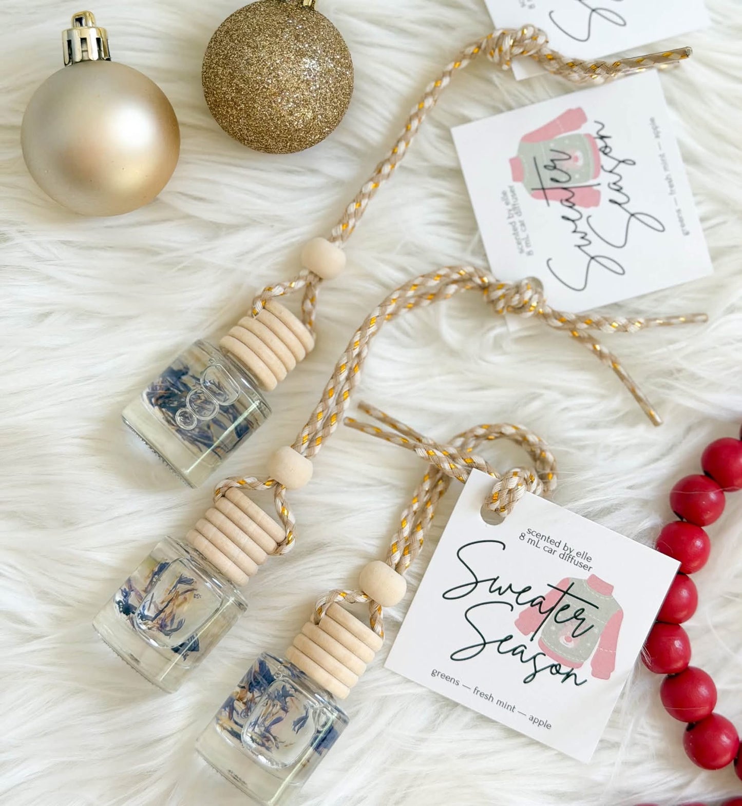 PREORDER Holiday Car Diffusers by Scented by Elle *final sale*