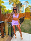 Birdie Three Piece Swimsuit in Lavender Shores (Sold as Set)