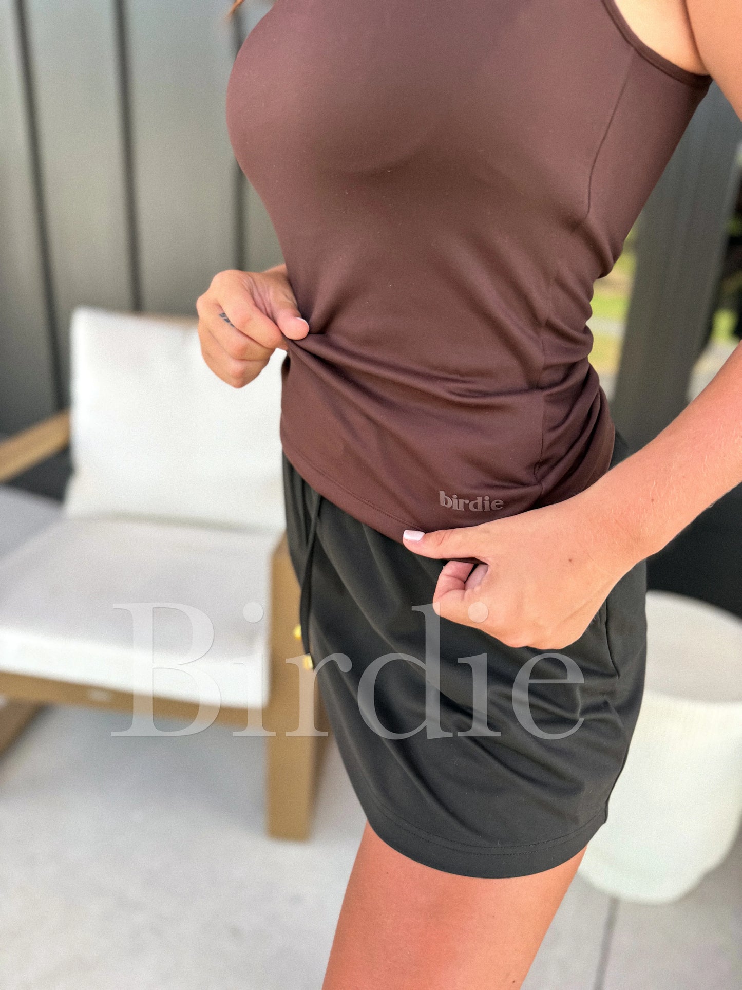 PREORDER Birdie AirSkin Cami with Built in Bra in Espresso
