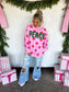PREORDER Peace & Polka Dot Mock Neck Pullover