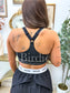 PREORDER Birdie Contrast Racerback Sports Bra in Black