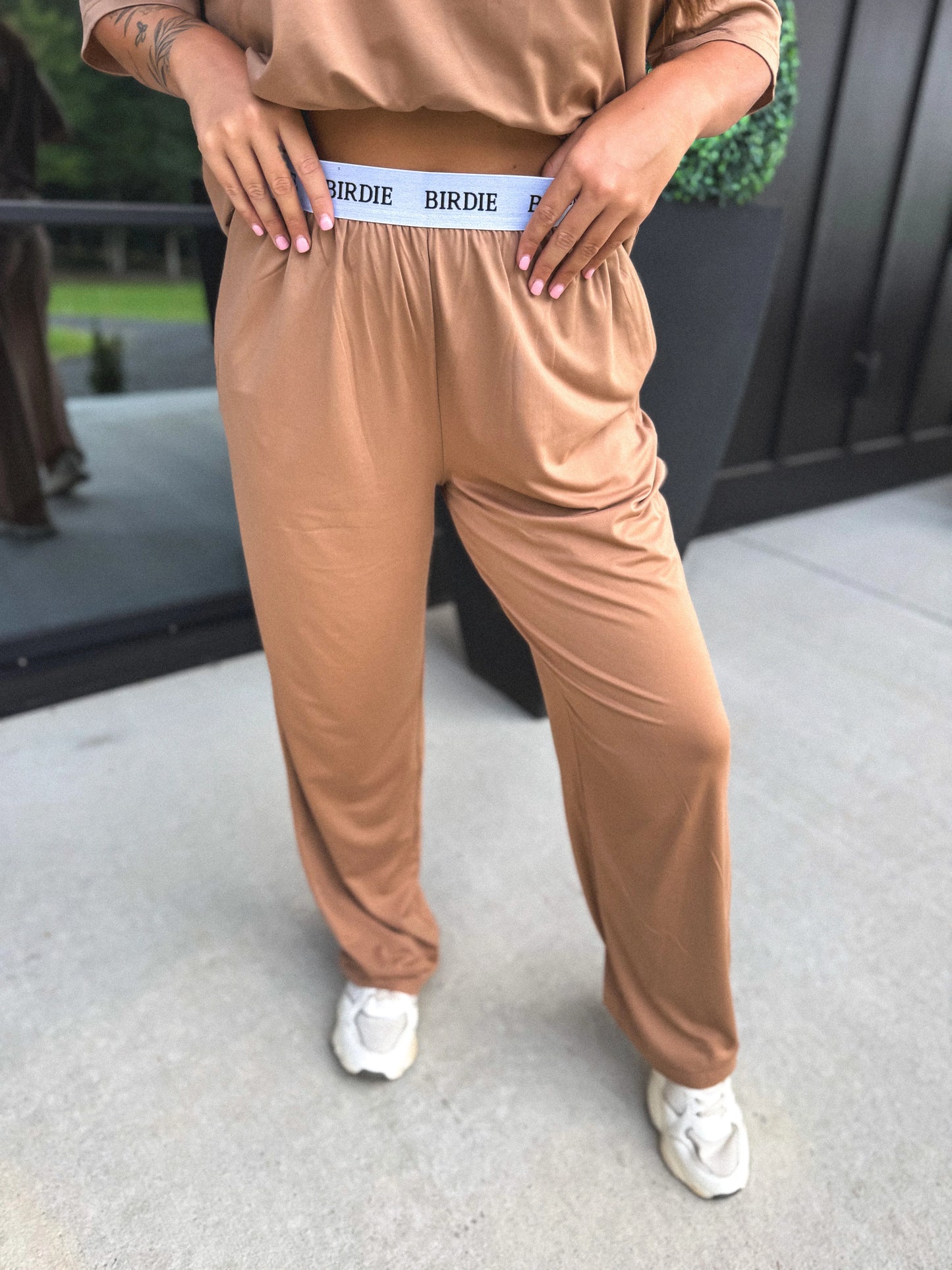 PREORDER Birdie Tee & Boxer Pant Set in Golden Oat (Sold as Set)