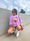 Dolly Queen Graphic Tee on Neon Violet *final sale*