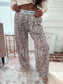 Birdie Wide Leg Pants In Leopard