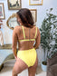 PREORDER Birdie Two Piece Swimsuit in Neon Yellow (Sold as Set)