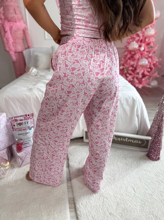PREORDER Birdie Day Off Boxer Pants in Sugar Bloom Duck Camo