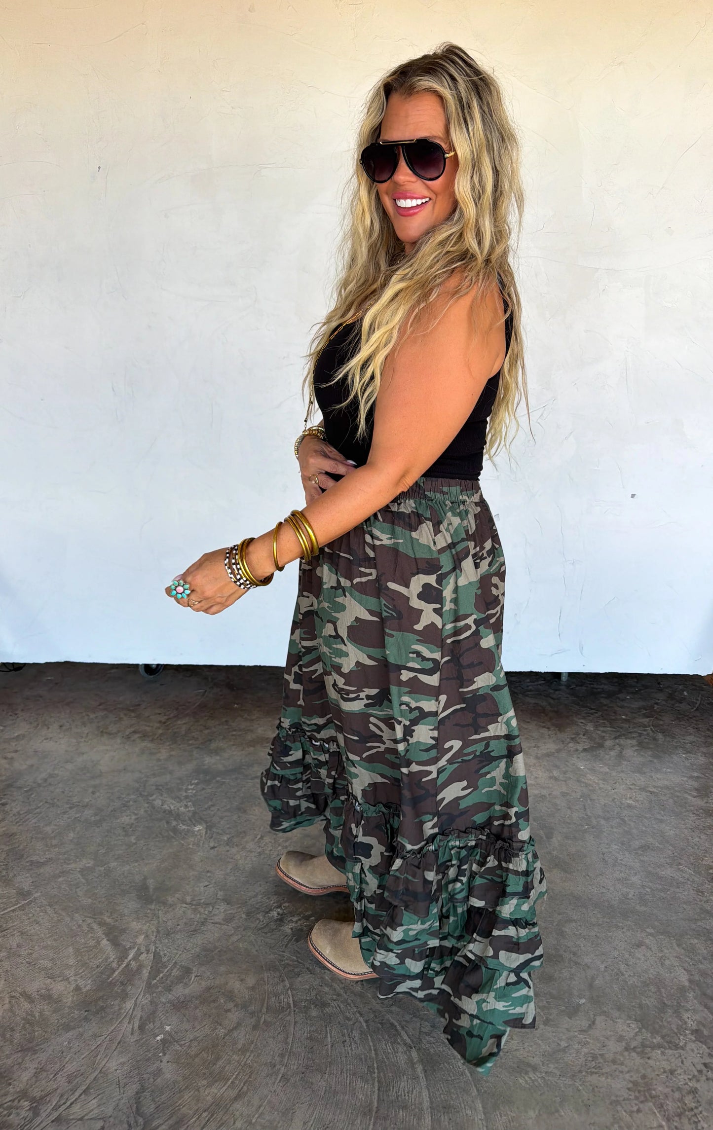 PREORDER Hidden Gem Camo Maxi Skirt