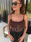 PREORDER Birdie AirSkin Cami with Built in Bra in Espresso