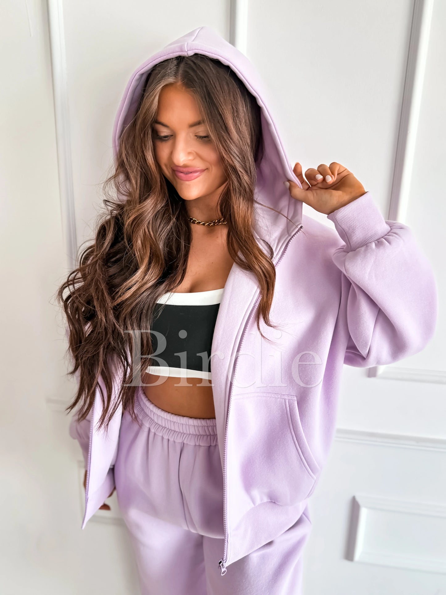PREORDER Birdie Pure Comfort Fleece Hooded Jacket in Light Lavender
