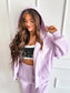 PREORDER Birdie Pure Comfort Fleece Hooded Jacket in Light Lavender