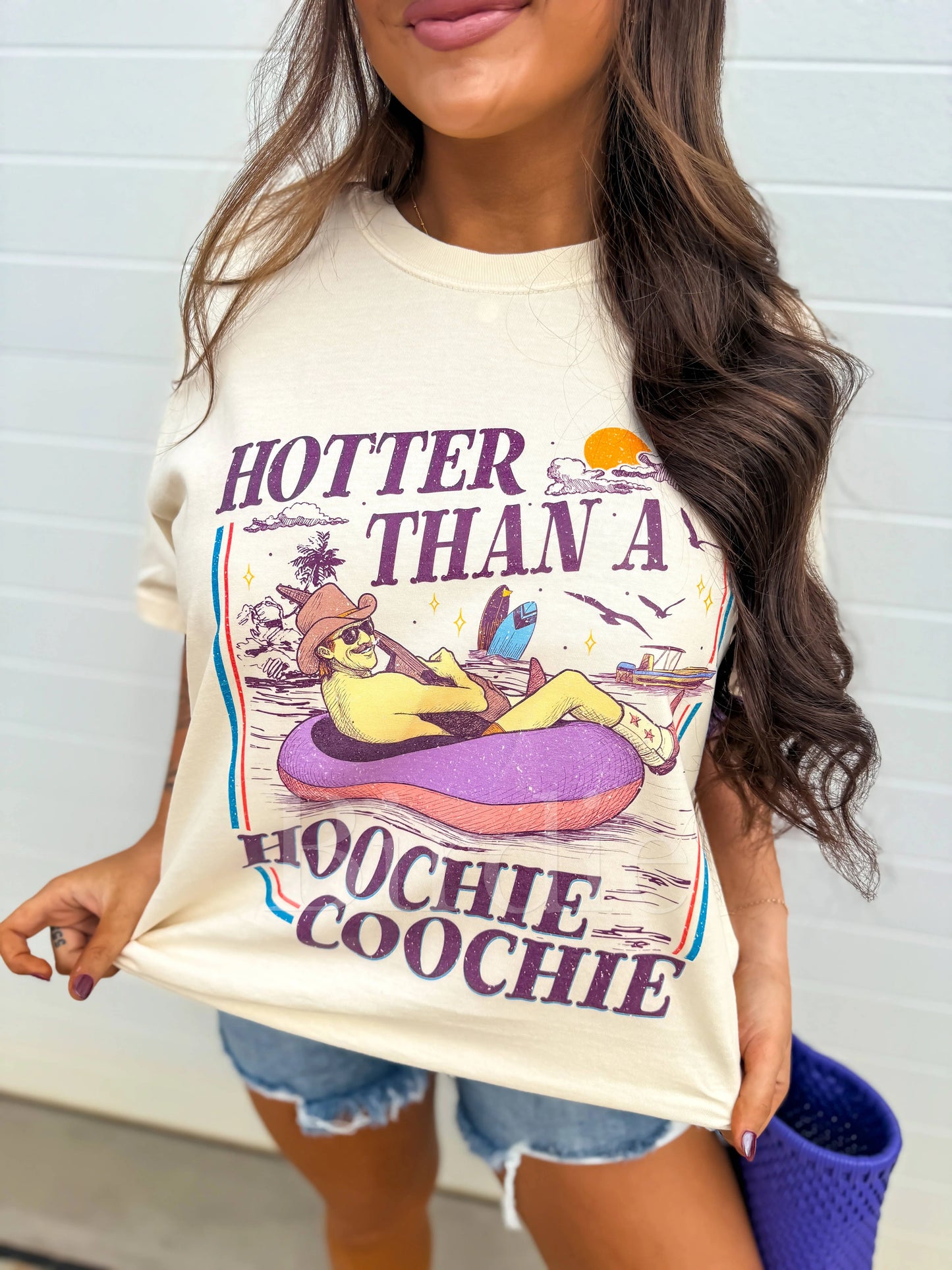 Hotter Than A Hoochie Graphic Tee on Ivory