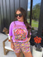 Halloweentown Graphic Tee on Neon Violet *final sale*