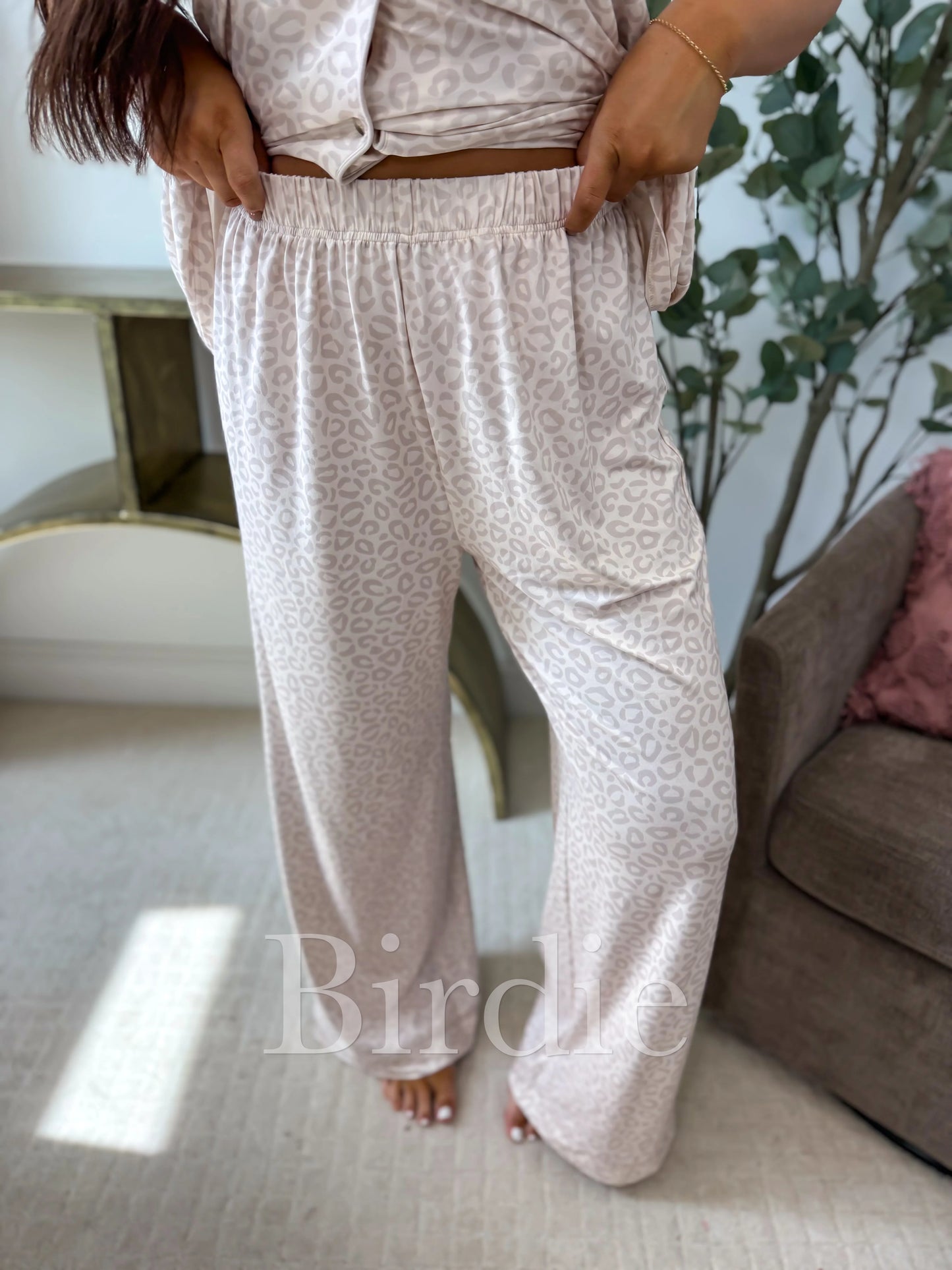 PREORDER Birdie Short Sleeve PJ Set in Honey Leopard (Sold as Set)