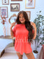 PREORDER Birdie Lightweight Slub Tee in Coral