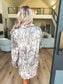 PREORDER Birdie Sleep Dress In Dark Camo With Red Stitching