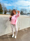 Birdie HAPPY Hoodie in Blush Pink and Duck Camo