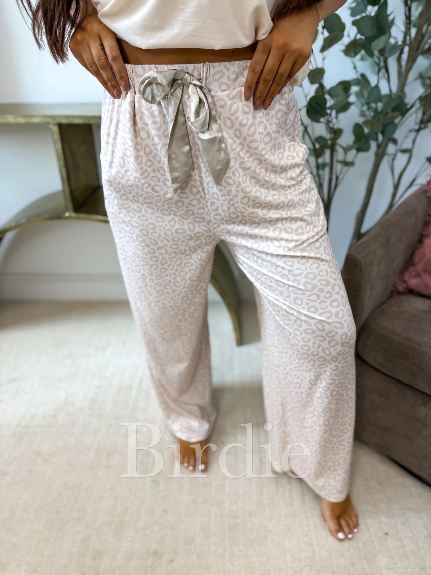 PREORDER Birdie Stretchy Lounge Pants in Honey Leopard