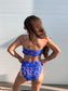 PREORDER Birdie Two Piece Ruffle Strapless Swimsuit in Cherry Firecracker (Sold as Set)