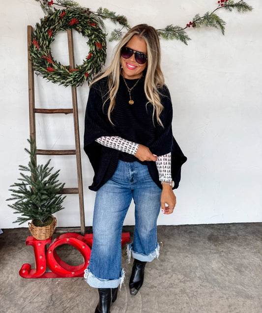 PRE-ORDER Christmas Meg Pullover Poncho