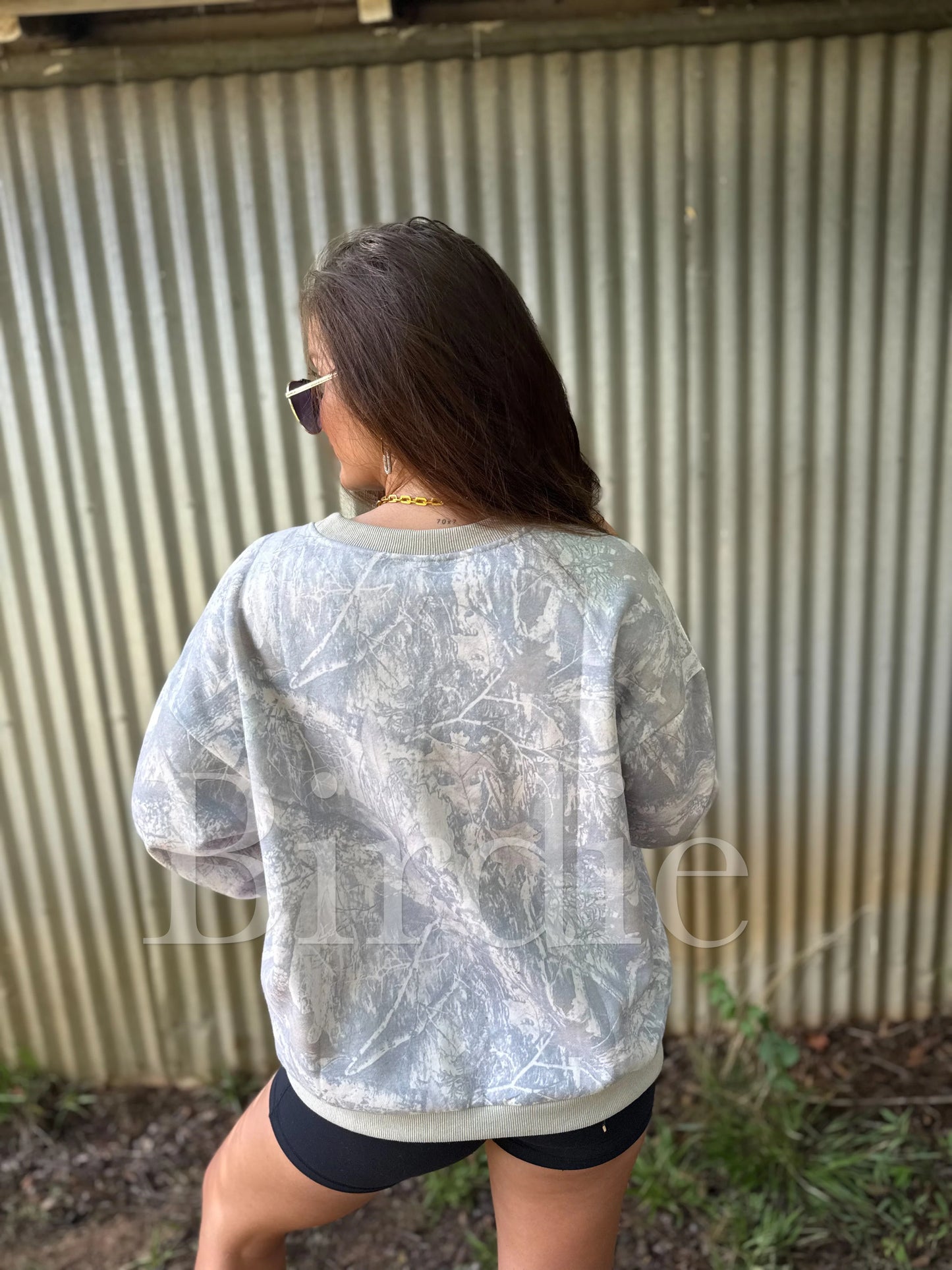 PREORDER Birdie Soft Spun Crewneck in Light Timber Haze Camo