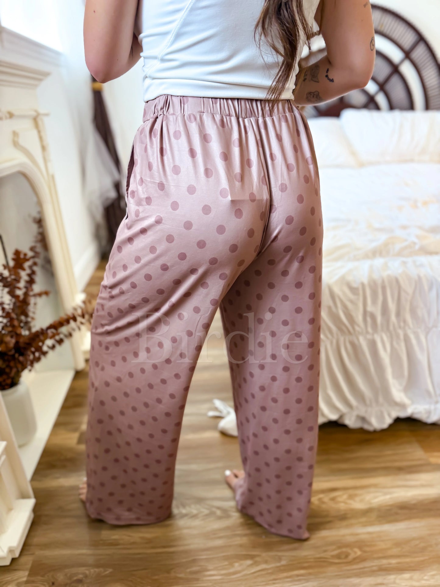 PREORDER Birdie Stretchy Lounge Pants 2.0 in Butter Rum Dot