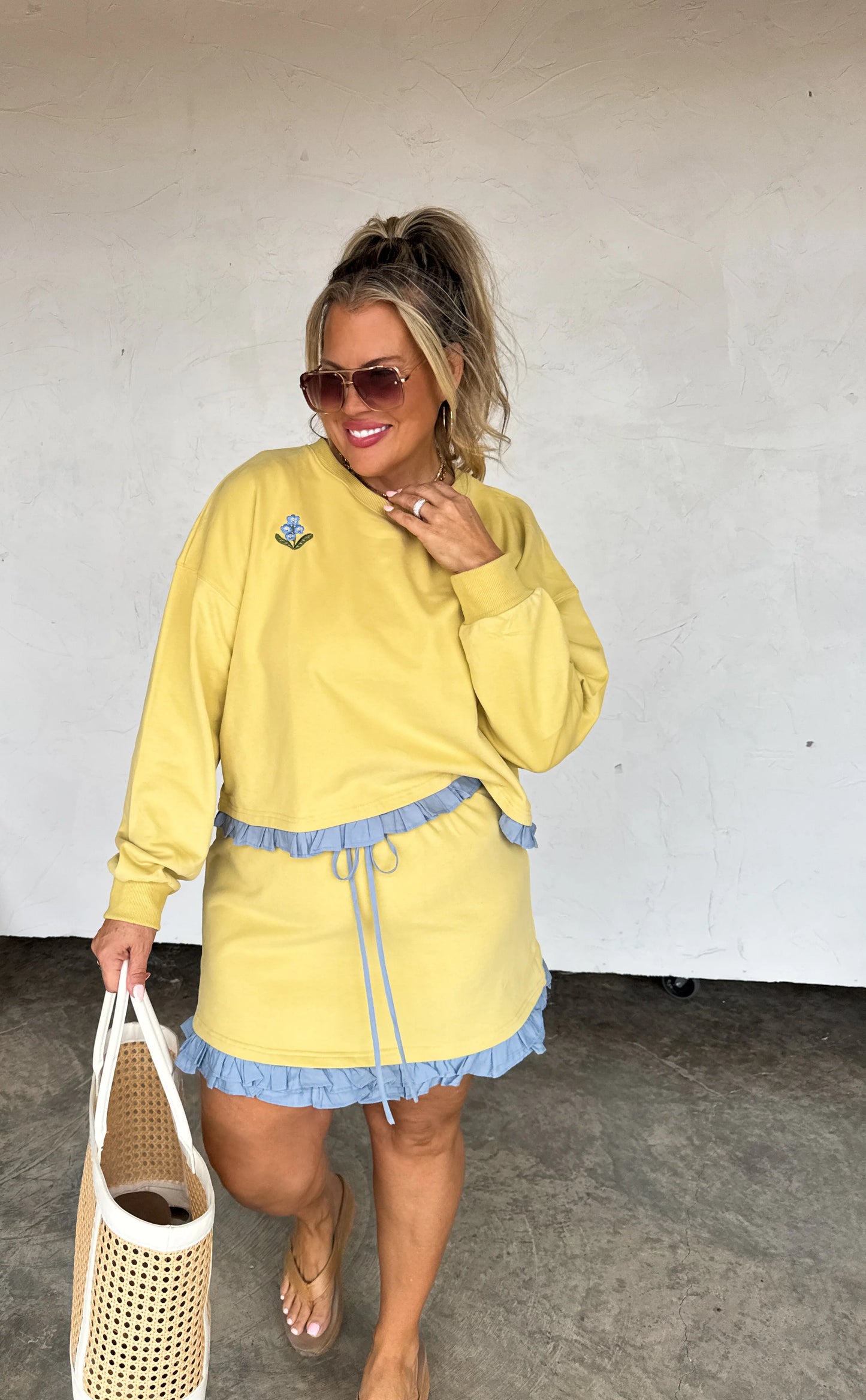 PREORDER Spring Flower Skirt Set