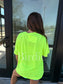 PREORDER Birdie Lightweight Slub Tee in Neon Green