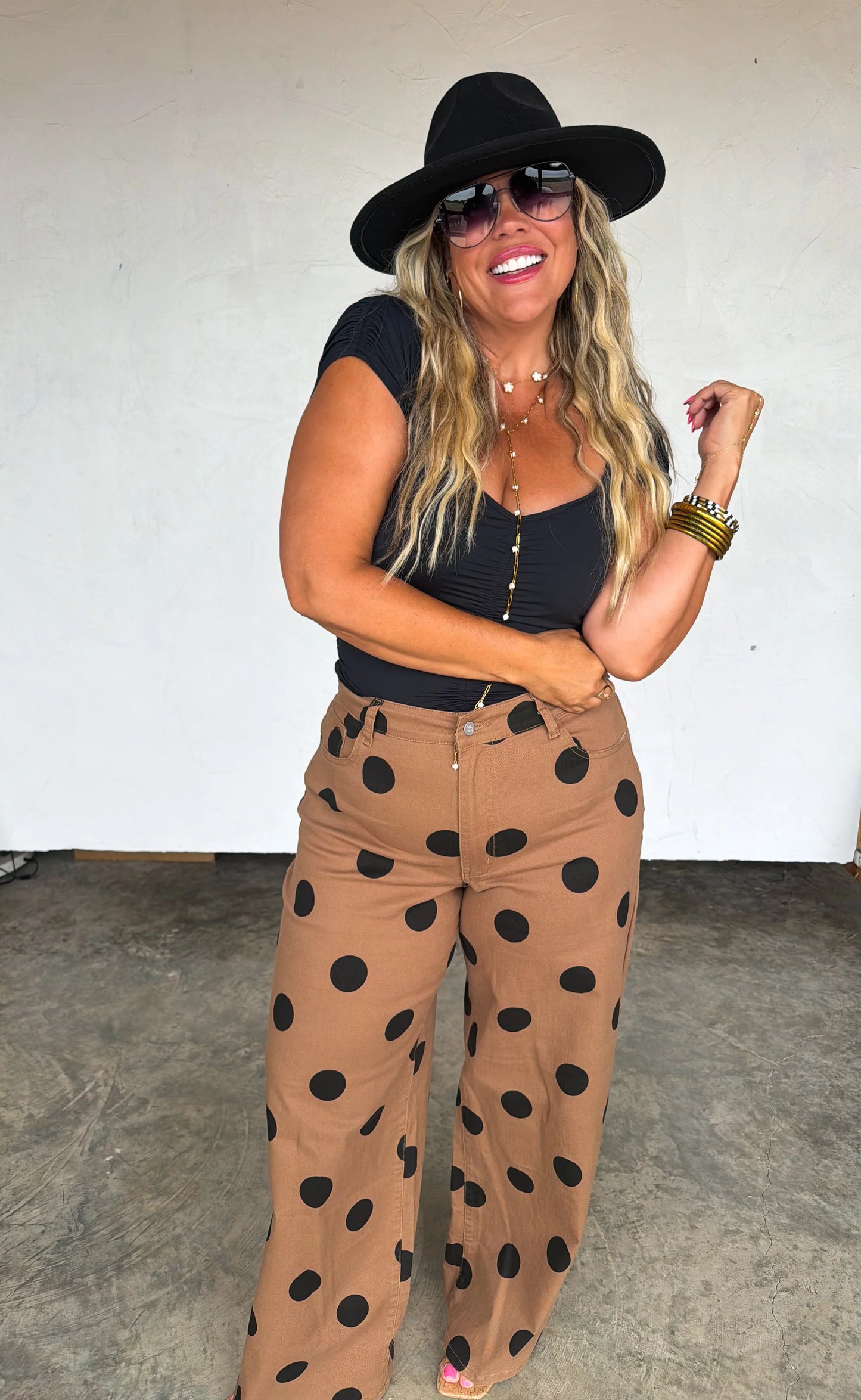 PREORDER Mocha Dot Denim Jeans