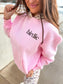 Birdie HAPPY Hoodie in Blush Pink and Duck Camo