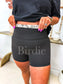 PREORDER Birdie Black Biker Shorts with Dark Camo