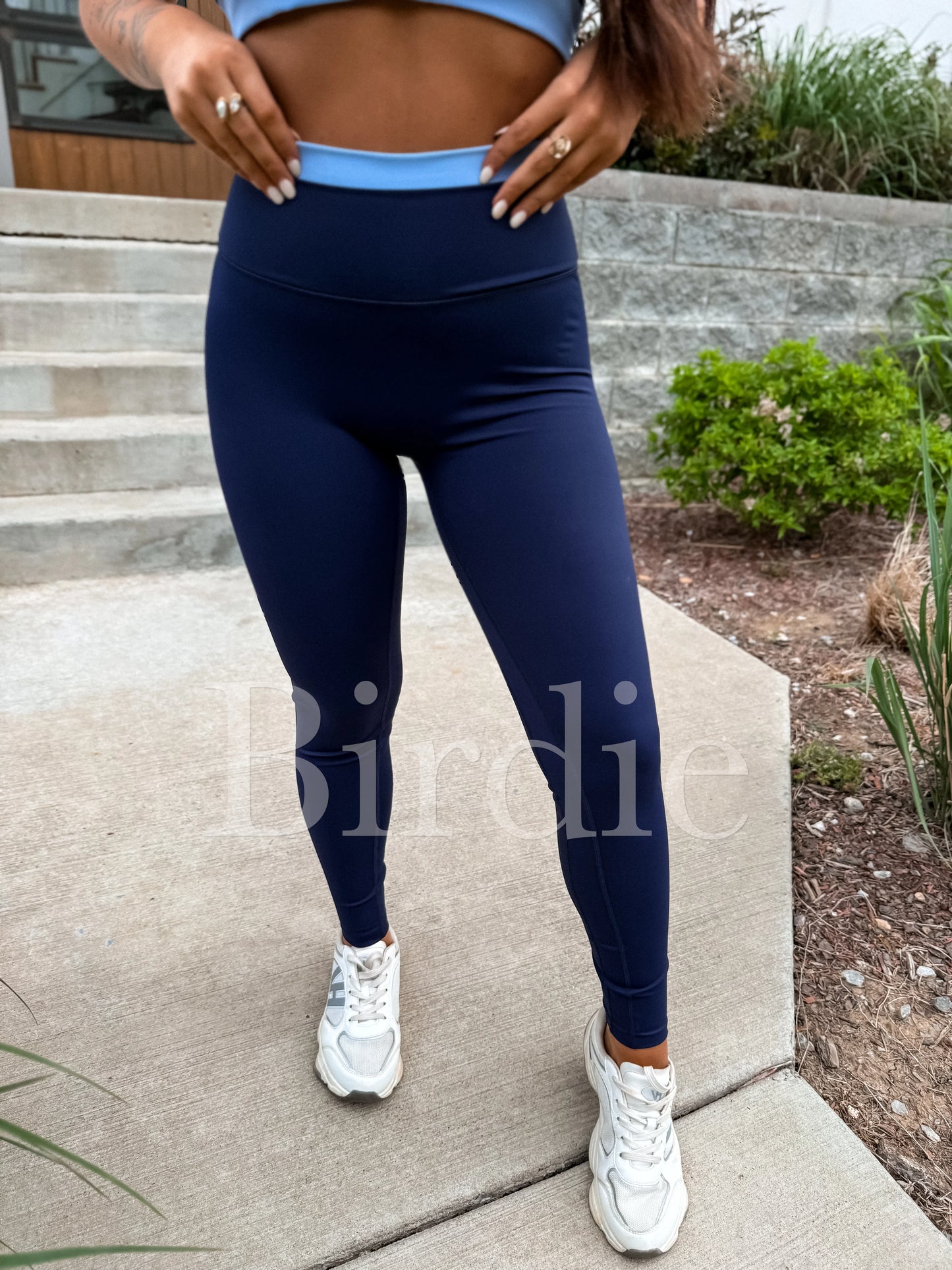 PREORDER Birdie PowerSplit Leggings in Blueberry Breeze
