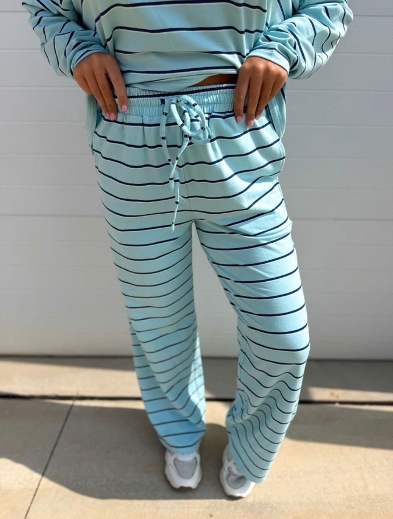 PREORDER Birdie Sunday Ease Set in Island Breeze Stripe (Sold as Set)