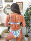 Birdie Frill & Tie Bikini in Lilac Checker Bloom (Sold as Set)