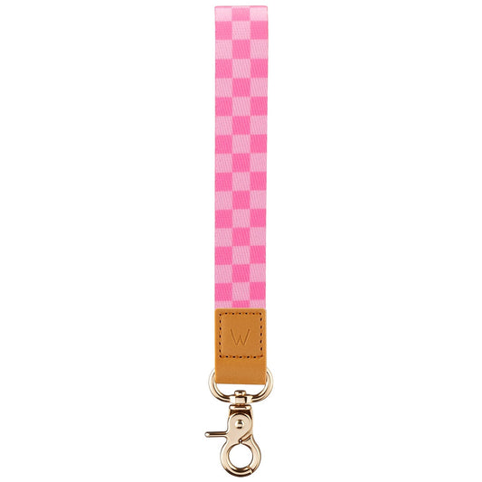 Bubblegum Check Wrist Lanyard