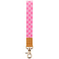 Bubblegum Check Wrist Lanyard