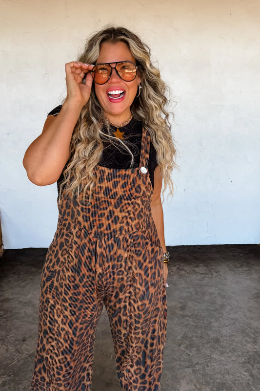 PREORDER Cheetah Karli Boho Overalls *eta 2 weeks*